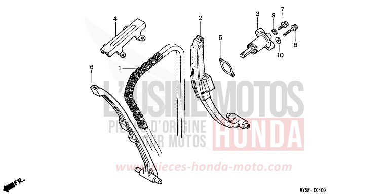 NOCKENWELLENKETTE/SPANNVORRICHTUNG von CB1300 Super Bold'or ABS ACCURATE SILVER METALLIC (NH146H) von 1999